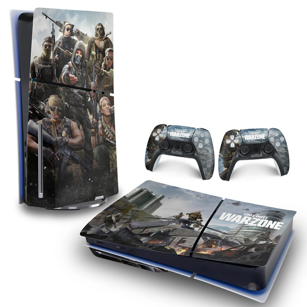 Skin Anti-Rage PS5 Slim Horizontal - Call of Duty Warzone - Pop Arte Skins