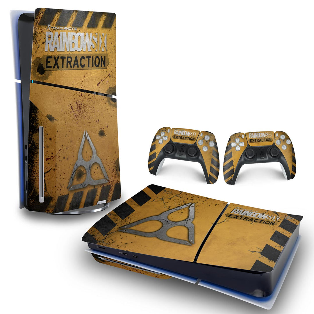 Skin Anti-Rage PS5 Slim Horizontal - Tom Clancy's Rainbow Six Siege Extraction - Pop Arte Skins