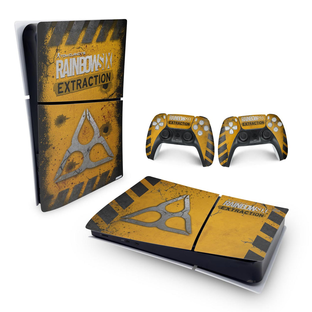 Skin Anti-Rage PS5 Slim Horizontal - Tom Clancy's Rainbow Six Siege Extraction - Pop Arte Skins - foto 4