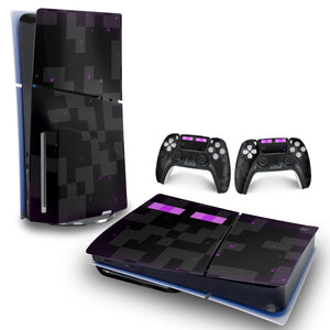 Skin Anti-Rage PS5 Slim Horizontal - Minecraft Enderman - Pop Arte Skins