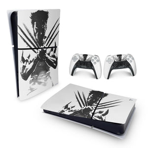 Skin Anti-Rage PS5 Slim Horizontal - Wolverine X-men - Pop Arte Skins - foto 4