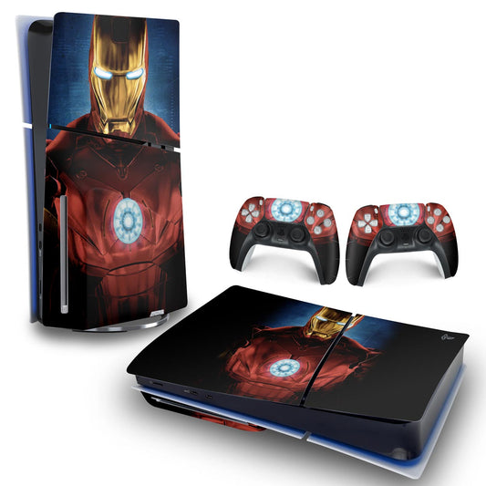 Skin Anti-Rage PS5 Slim Horizontal - Iron Man Homem De Ferro