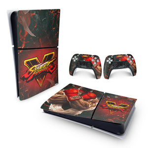 Skin Anti-Rage PS5 Slim Horizontal - Street Fighter V - Pop Arte Skins - foto 4