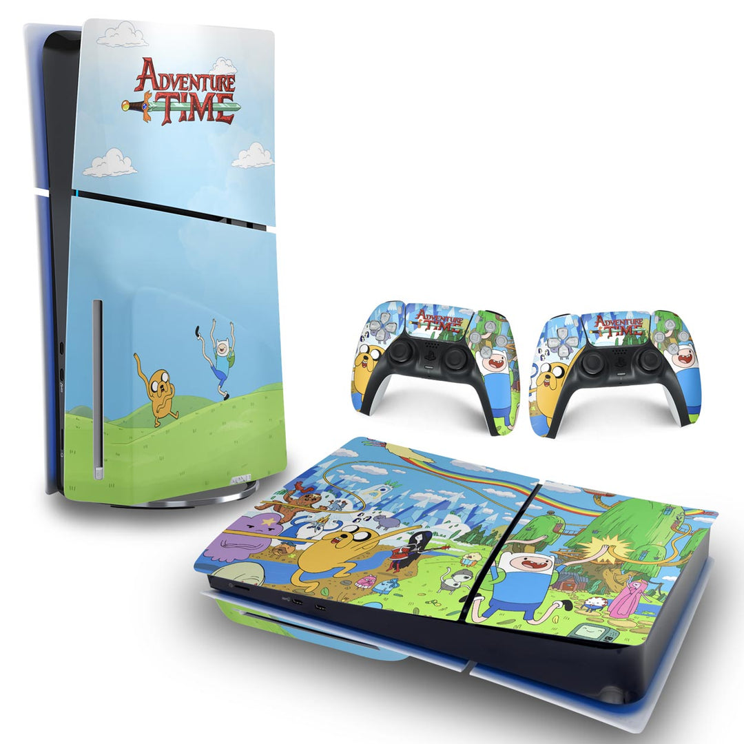 Skin Anti-Rage PS5 Slim Horizontal - Hora de Aventura - Pop Arte Skins