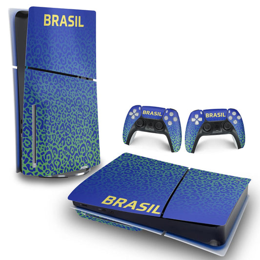 Skin Anti-Rage PS5 Slim Horizontal - Brasil