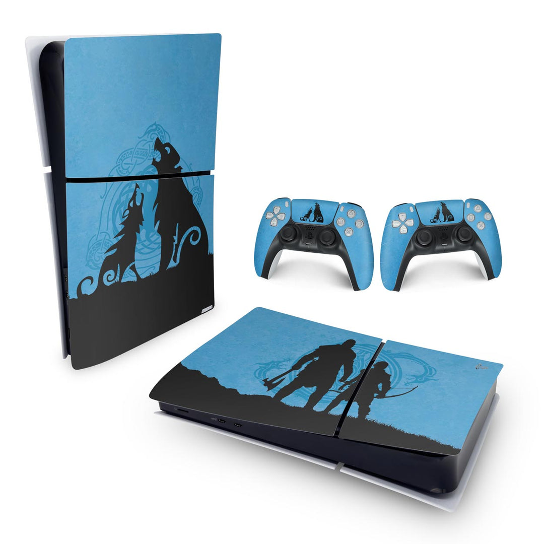 Skin Anti-Rage PS5 Slim Horizontal - God of War Ragnarok Edition - Pop Arte Skins - foto 4