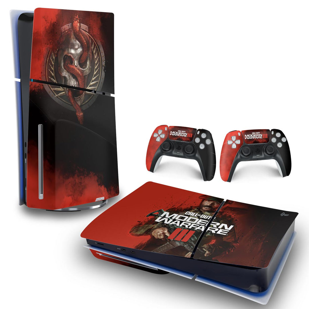 Skin Anti-Rage PS5 Slim Horizontal - Call Of Duty Modern Warfare III - Pop Arte Skins