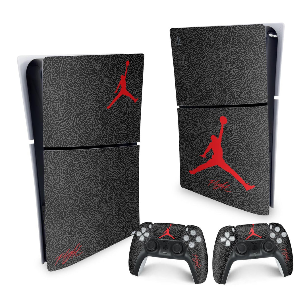 Skin Anti-Rage PS5 Slim Vertical - Jordan Flight - Pop Arte Skins - foto 4