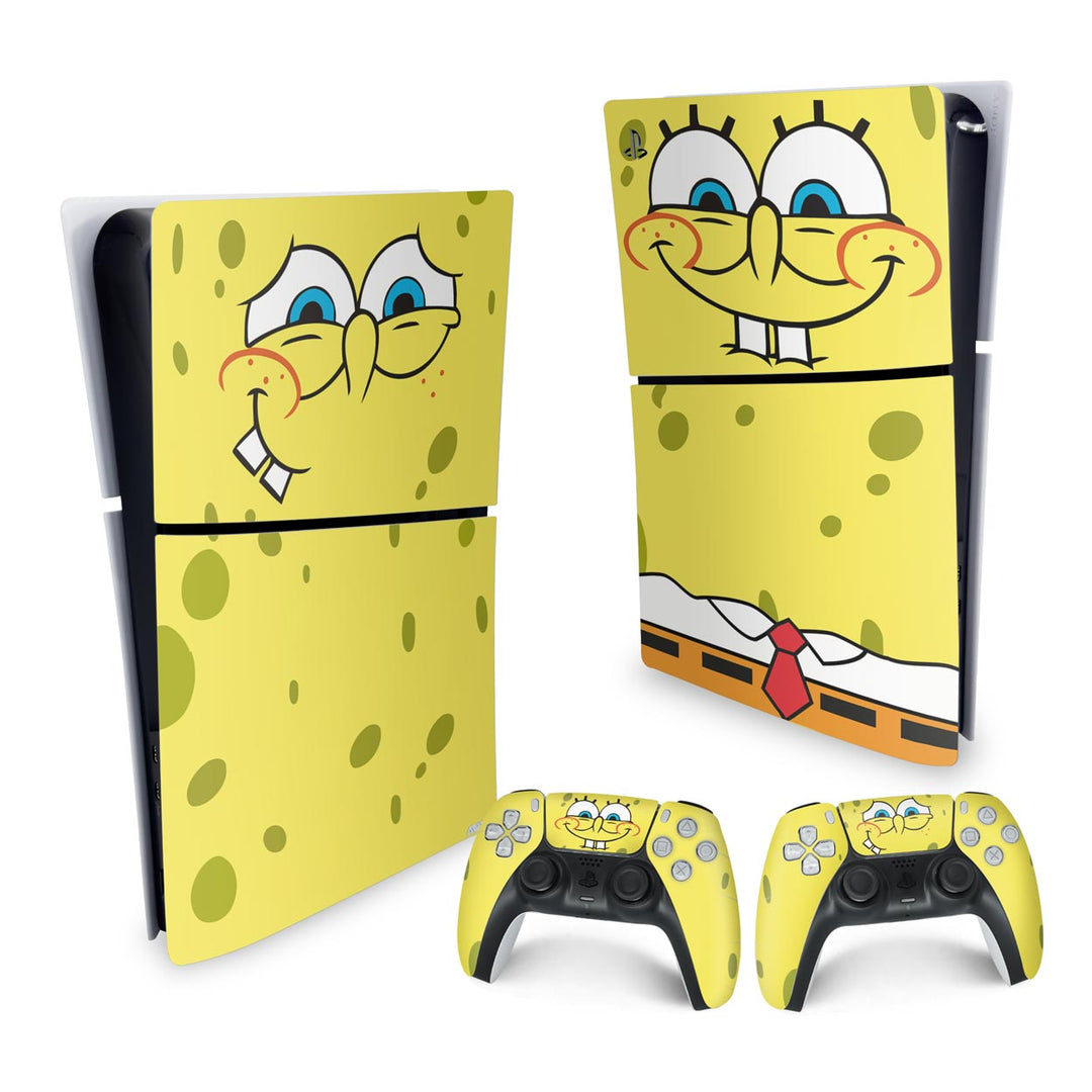 Skin Anti-Rage PS5 Slim Vertical - Bob Esponja - Pop Arte Skins - foto 4