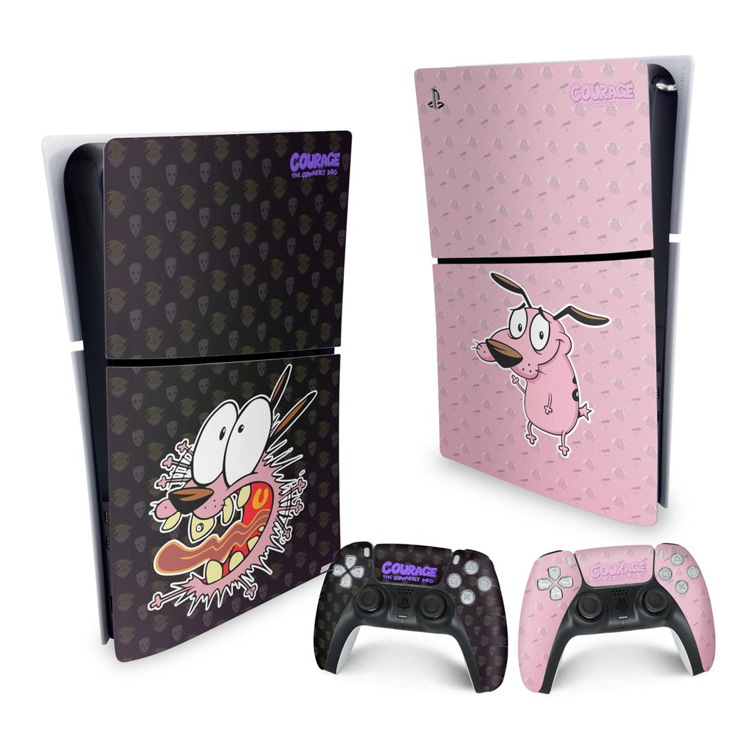 Skin Anti-Rage PS5 Slim Vertical - Coragem: O Cão Covarde - Pop Arte Skins - foto 4