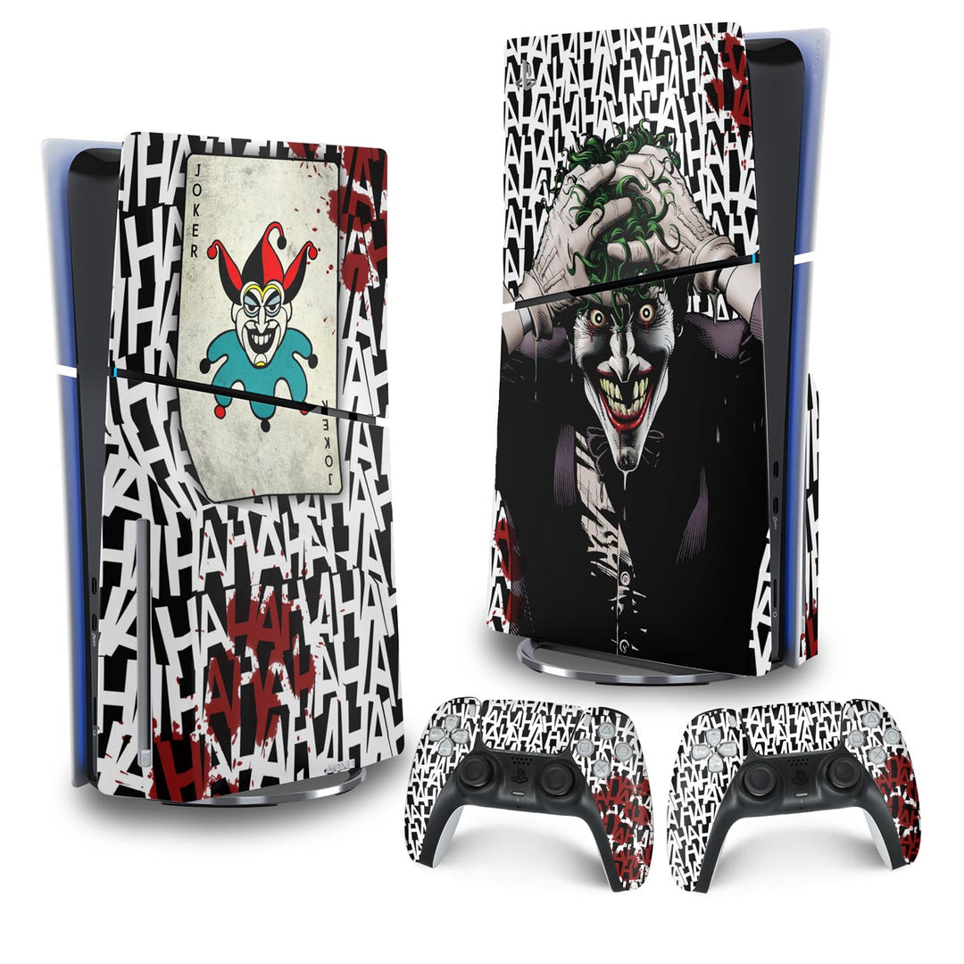 Skin Anti-Rage PS5 Slim Vertical - Joker Coringa - Pop Arte Skins