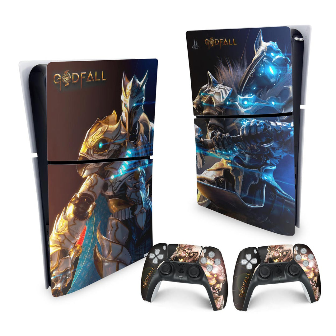 Skin Anti-Rage PS5 Slim Vertical - Godfall - Pop Arte Skins - foto 4