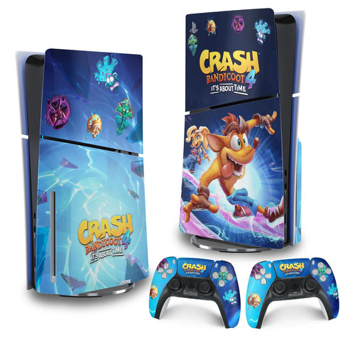 Skin Anti-Rage PS5 Slim Vertical - Crash Bandicoot 4
