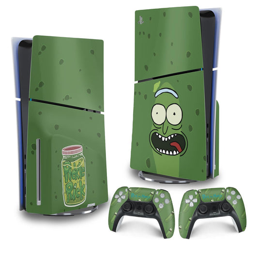 Skin Anti-Rage PS5 Slim Vertical - Pickle Rick And Morty