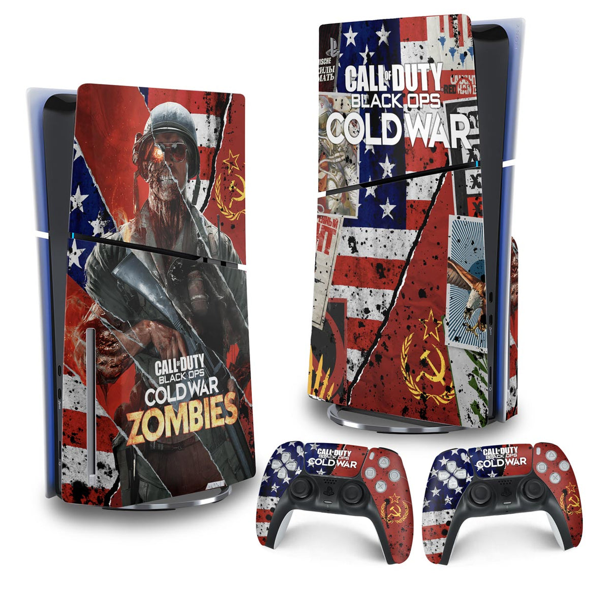 Skin Anti-Rage PS5 Slim Vertical - Call Of Duty Cold War