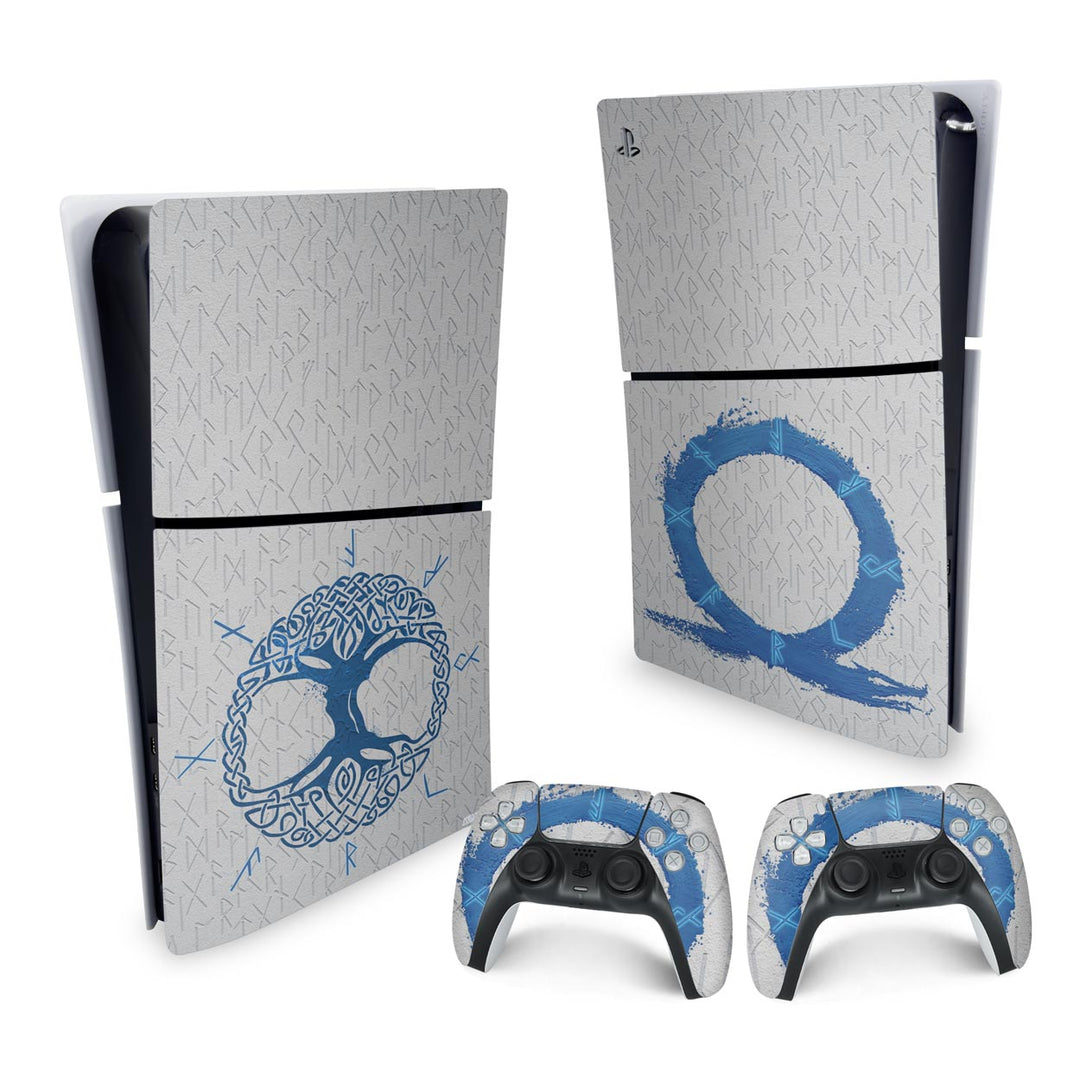 Skin Anti-Rage PS5 Slim Vertical - God Of War Ragnarok - Pop Arte Skins - foto 4