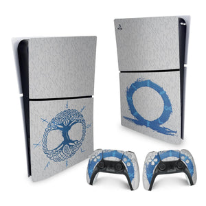 Skin Anti-Rage PS5 Slim Vertical - God Of War Ragnarok - Pop Arte Skins - foto 4