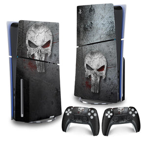 Skin Anti-Rage PS5 Slim Vertical - The Punisher Justiceiro - Pop Arte Skins