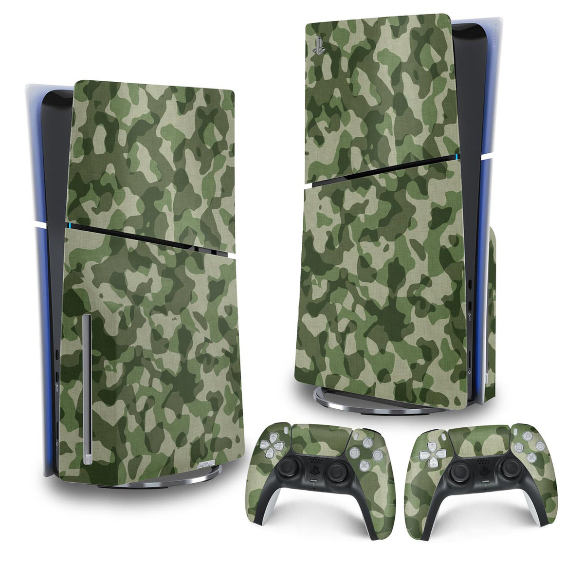 Skin Anti-Rage PS5 Slim Vertical - Camuflado Verde