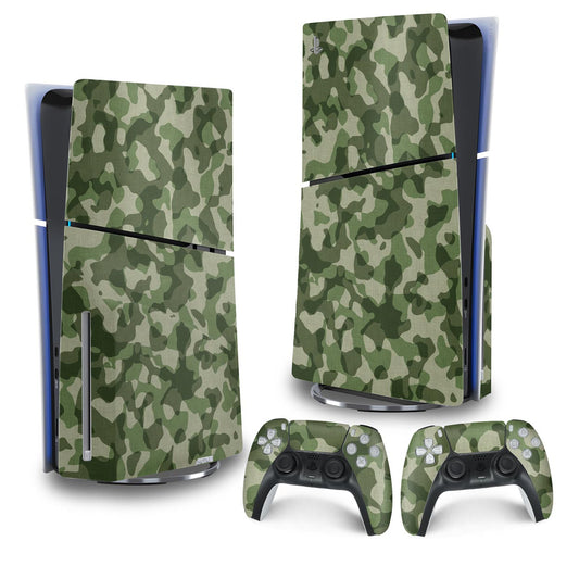 Skin Anti-Rage PS5 Slim Vertical - Camuflado Verde