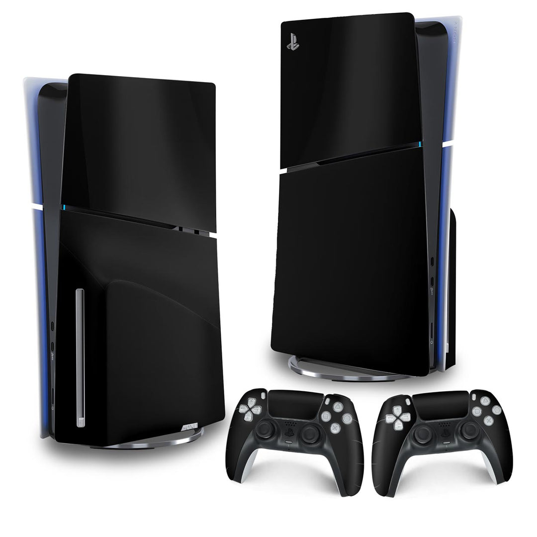Skin Anti-Rage PS5 Slim Vertical - Preto Black Piano - Pop Arte Skins