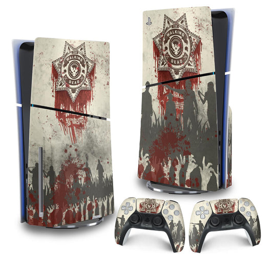 Skin Anti-Rage PS5 Slim Vertical - The Walking Dead