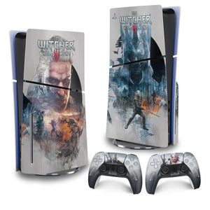 Skin Anti-Rage PS5 Slim Vertical - The Witcher 3 - Pop Arte Skins
