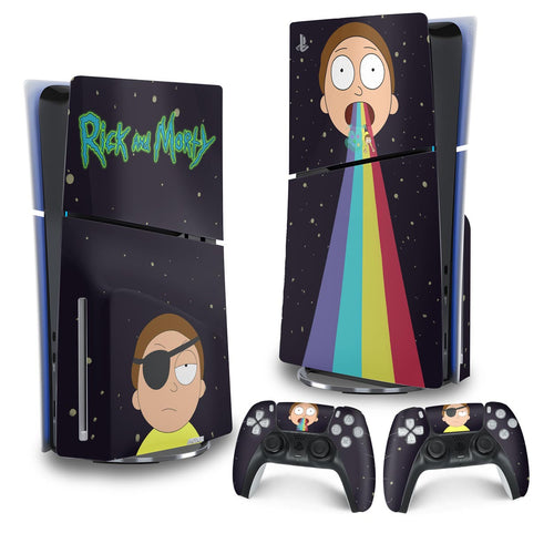 Skin Anti-Rage PS5 Slim Vertical - Morty Rick And Morty