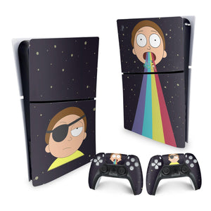 Skin Anti-Rage PS5 Slim Vertical - Morty Rick And Morty - Pop Arte Skins - foto 4