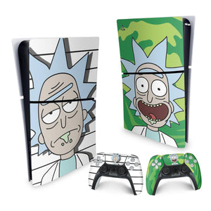 Skin Anti-Rage PS5 Slim Vertical - Rick And Morty - Pop Arte Skins - foto 4