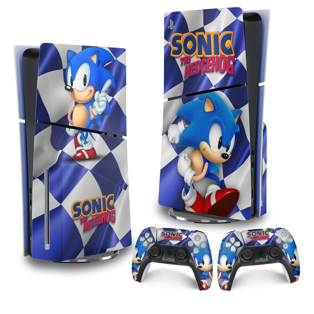 Skin Anti-Rage PS5 Slim Vertical - Sonic - Pop Arte Skins