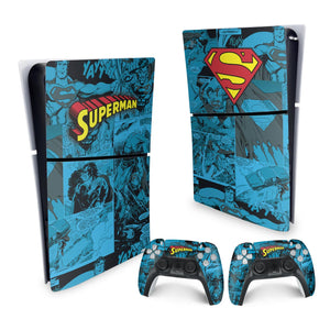 Skin Anti-Rage PS5 Slim Vertical - Superman Comics - Pop Arte Skins - foto 4