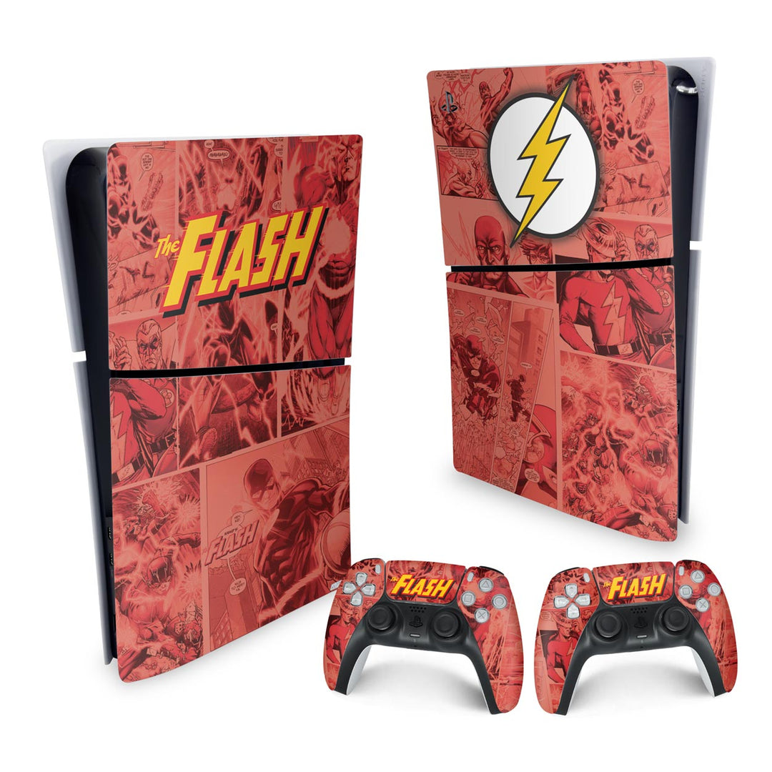 Skin Anti-Rage PS5 Slim Vertical - The Flash Comics - Pop Arte Skins - foto 4