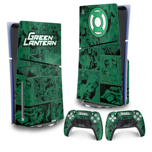 Skin Anti-Rage PS5 Slim Vertical - Lanterna Verde Comics - Pop Arte Skins