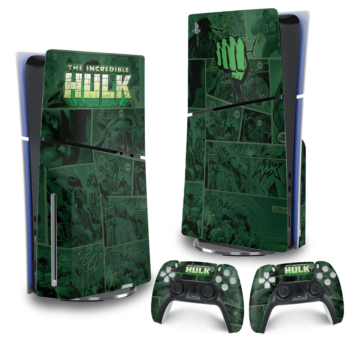 Skin Anti-Rage PS5 Slim Vertical - Hulk Comics