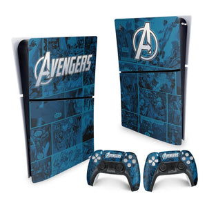 Skin Anti-Rage PS5 Slim Vertical - Avengers Vingadores Comics - Pop Arte Skins - foto 4