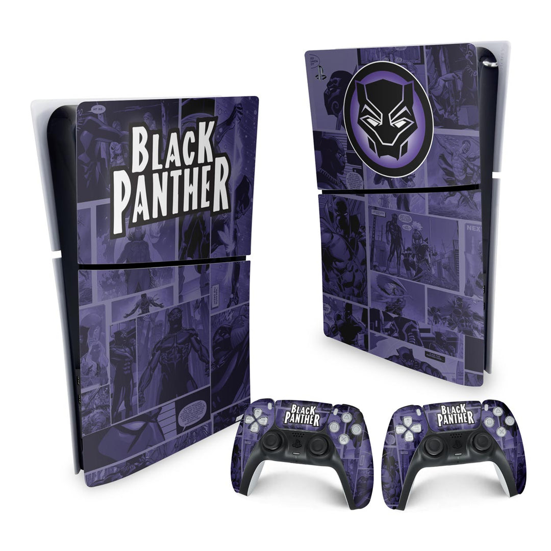 Skin Anti-Rage PS5 Slim Vertical - Pantera Negra Comics - Pop Arte Skins - foto 4