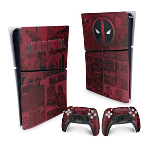 Skin Anti-Rage PS5 Slim Vertical - Deadpool Comics - Pop Arte Skins - foto 4
