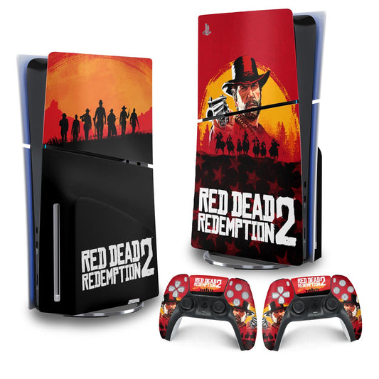 Skin Anti-Rage PS5 Slim Vertical - Red Dead Redemption 2