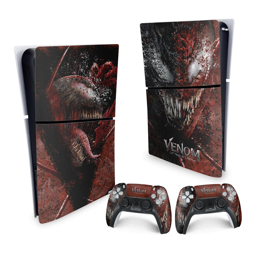 Skin Anti-Rage PS5 Slim Vertical - Venom Tempo de Carnificina - Pop Arte Skins - foto 4