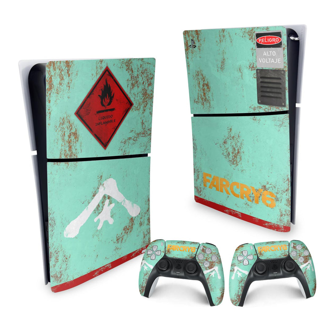 Skin Anti-Rage PS5 Slim Vertical - Far Cry 6 - Pop Arte Skins - foto 4