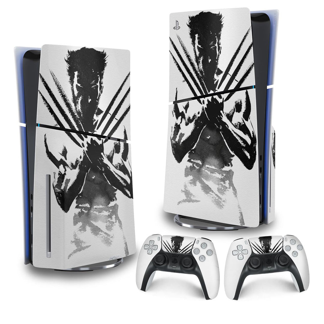 Skin Anti-Rage PS5 Slim Vertical - Wolverine X-men - Pop Arte Skins