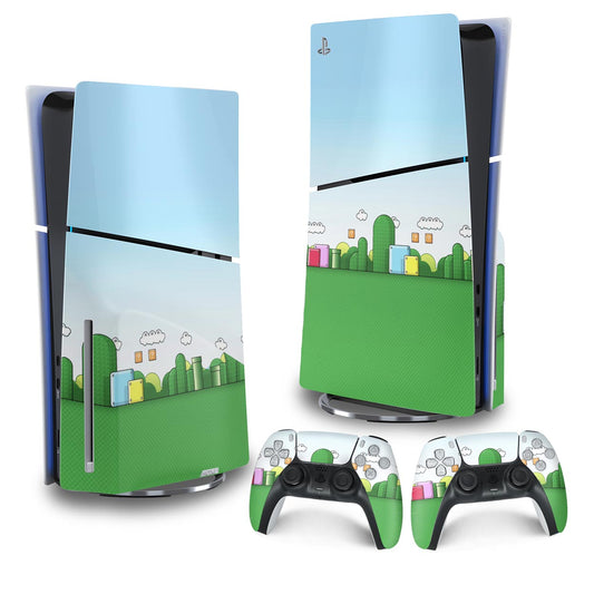 Skin Anti-Rage PS5 Slim Vertical - Super Mario Bros