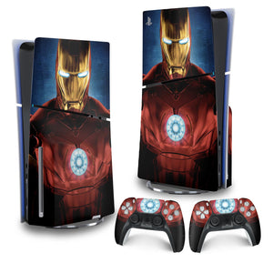 Skin Anti-Rage PS5 Slim Vertical - Iron Man Homem De Ferro - Pop Arte Skins