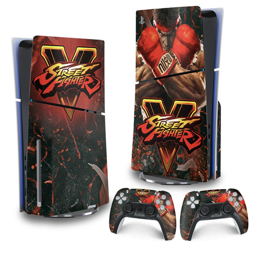 Skin Anti-Rage PS5 Slim Vertical - Street Fighter V