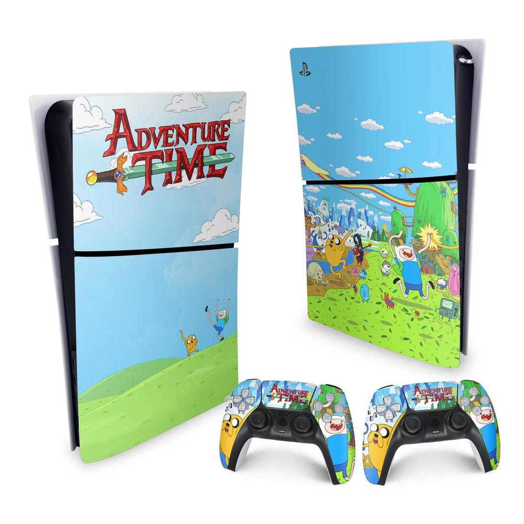 Skin Anti-Rage PS5 Slim Vertical - Hora de Aventura - Pop Arte Skins - foto 4