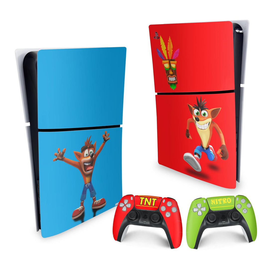 Skin Anti-Rage PS5 Slim Vertical - Crash Bandicoot - Pop Arte Skins - foto 4