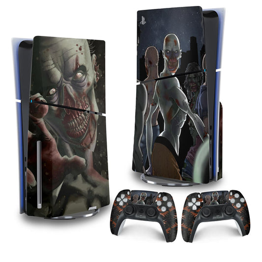 Skin Anti-Rage PS5 Slim Vertical - Zombie Zumbi The Walking