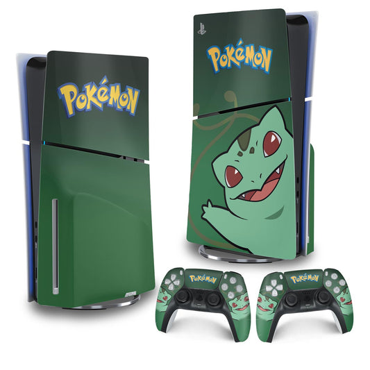 Skin Anti-Rage PS5 Slim Vertical - Pokemon Bulbasaur