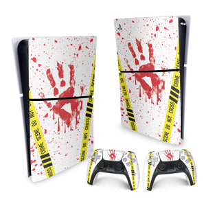 Skin Anti-Rage PS5 Slim Vertical - Cena De Crime Scene - Pop Arte Skins - foto 4